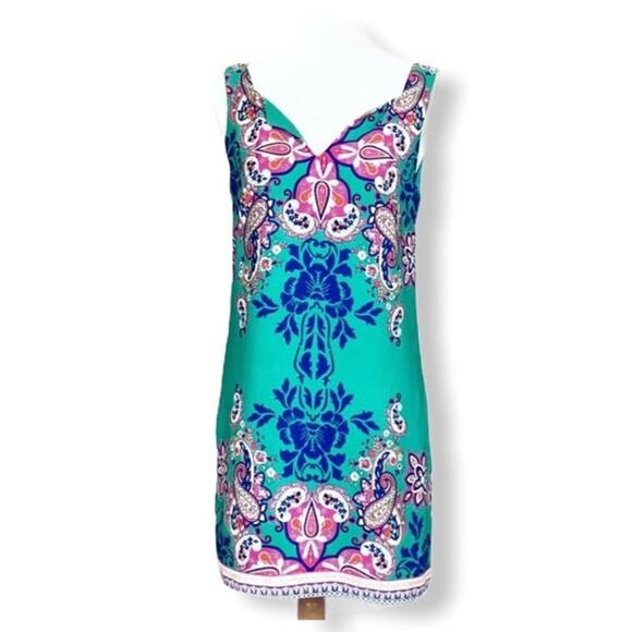 By Together Colorful Boho Paisley Sleeveless Shift Dress Size S - Picture 1 of 6